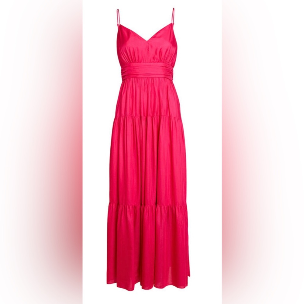 INTERMIX Noelle Tiered Silk Blend Maxi Dress Size 0 NWT